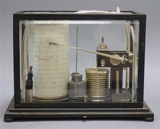 A Short & Mason Micro-Barograph in black metal case, number B244